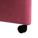 vidaXL Kerekes Étkező Székek 2 pcs bordó 58 x 65 x 98 cm Bársony
