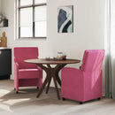 vidaXL Kerekes Étkező Székek 2 pcs bordó 58 x 65 x 98 cm Bársony