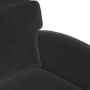 vidaXL Kerekes Étkező Székek 2 pcs Fekete 58 x 65 x 98 cm Bársony