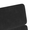 vidaXL Kerekes Étkező Székek 2 pcs Fekete 58 x 65 x 98 cm Bársony
