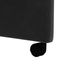 vidaXL Kerekes Étkező Székek 2 pcs Fekete 58 x 65 x 98 cm Bársony