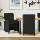 vidaXL Kerekes Étkező Székek 2 pcs Fekete 58 x 65 x 98 cm Bársony