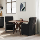 vidaXL Kerekes Étkező Székek 2 pcs Fekete 58 x 65 x 98 cm Bársony