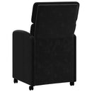 vidaXL Kerekes Étkező Székek 2 pcs Fekete 58 x 65 x 98 cm Bársony