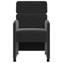 vidaXL Kerekes Étkező Székek 2 pcs Fekete 58 x 65 x 98 cm Bársony