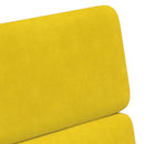 vidaXL Kerekes Étkező Székek 2 pcs Sárga 58 x 65 x 98 cm Bársony