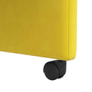 vidaXL Kerekes Étkező Székek 2 pcs Sárga 58 x 65 x 98 cm Bársony