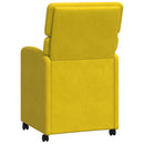 vidaXL Kerekes Étkező Székek 2 pcs Sárga 58 x 65 x 98 cm Bársony