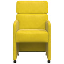 vidaXL Kerekes Étkező Székek 2 pcs Sárga 58 x 65 x 98 cm Bársony