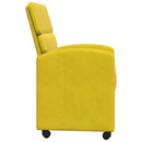 vidaXL Kerekes Étkező Székek 2 pcs Sárga 58 x 65 x 98 cm Bársony