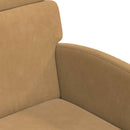 vidaXL Kerekes Étkező Székek 2 pcs Barna 58 x 65 x 98 cm Bársony