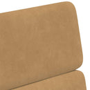 vidaXL Kerekes Étkező Székek 2 pcs Barna 58 x 65 x 98 cm Bársony
