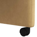 vidaXL Kerekes Étkező Székek 2 pcs Barna 58 x 65 x 98 cm Bársony