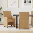 vidaXL Kerekes Étkező Székek 2 pcs Barna 58 x 65 x 98 cm Bársony