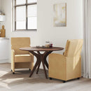 vidaXL Kerekes Étkező Székek 2 pcs Barna 58 x 65 x 98 cm Bársony
