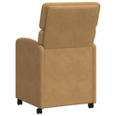 vidaXL Kerekes Étkező Székek 2 pcs Barna 58 x 65 x 98 cm Bársony