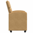 vidaXL Kerekes Étkező Székek 2 pcs Barna 58 x 65 x 98 cm Bársony