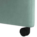 vidaXL Kerekes Étkező Székek 2 pcs tengerzöld 58 x 65 x 98 cm Bársony