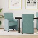 vidaXL Kerekes Étkező Székek 2 pcs tengerzöld 58 x 65 x 98 cm Bársony