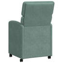 vidaXL Kerekes Étkező Székek 2 pcs tengerzöld 58 x 65 x 98 cm Bársony