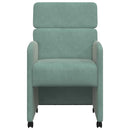 vidaXL Kerekes Étkező Székek 2 pcs tengerzöld 58 x 65 x 98 cm Bársony