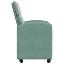 vidaXL Kerekes Étkező Székek 2 pcs tengerzöld 58 x 65 x 98 cm Bársony