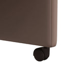 vidaXL Kerekes Étkező Székek 2 pcs Barna 58 x 65 x 98 cm Műbőr