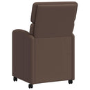 vidaXL Kerekes Étkező Székek 2 pcs Barna 58 x 65 x 98 cm Műbőr