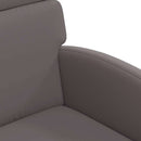 vidaXL Kerekes Étkező Székek 2 pcs Szürke 58 x 65 x 98 cm Műbőr