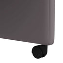 vidaXL Kerekes Étkező Székek 2 pcs Szürke 58 x 65 x 98 cm Műbőr