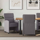 vidaXL Kerekes Étkező Székek 2 pcs Szürke 58 x 65 x 98 cm Műbőr