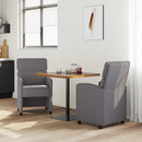 vidaXL Kerekes Étkező Székek 2 pcs Szürke 58 x 65 x 98 cm Műbőr