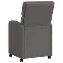 vidaXL Kerekes Étkező Székek 2 pcs Szürke 58 x 65 x 98 cm Műbőr
