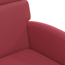 vidaXL Kerekes Étkező Székek 2 pcs bordó 58 x 65 x 98 cm Műbőr
