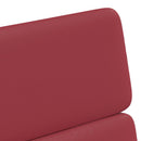 vidaXL Kerekes Étkező Székek 2 pcs bordó 58 x 65 x 98 cm Műbőr