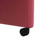 vidaXL Kerekes Étkező Székek 2 pcs bordó 58 x 65 x 98 cm Műbőr