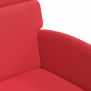 vidaXL Kerekes Étkező Székek 2 pcs Piros 58 x 65 x 98 cm Műbőr