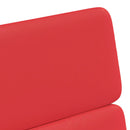 vidaXL Kerekes Étkező Székek 2 pcs Piros 58 x 65 x 98 cm Műbőr