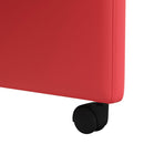 vidaXL Kerekes Étkező Székek 2 pcs Piros 58 x 65 x 98 cm Műbőr