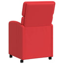 vidaXL Kerekes Étkező Székek 2 pcs Piros 58 x 65 x 98 cm Műbőr