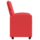 vidaXL Kerekes Étkező Székek 2 pcs Piros 58 x 65 x 98 cm Műbőr