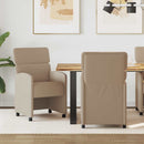 vidaXL Kerekes Étkező Székek 2 pcs Cappuccino 58 x 65 x 98 cm Műbőr