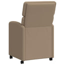 vidaXL Kerekes Étkező Székek 2 pcs Cappuccino 58 x 65 x 98 cm Műbőr
