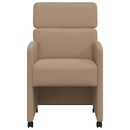 vidaXL Kerekes Étkező Székek 2 pcs Cappuccino 58 x 65 x 98 cm Műbőr