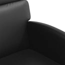 vidaXL Kerekes Étkező Székek 2 pcs Fekete 58 x 65 x 98 cm Műbőr