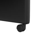 vidaXL Kerekes Étkező Székek 2 pcs Fekete 58 x 65 x 98 cm Műbőr