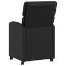 vidaXL Kerekes Étkező Székek 2 pcs Fekete 58 x 65 x 98 cm Műbőr