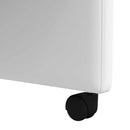 vidaXL Kerekes Étkező Székek 2 pcs Fehér 58 x 65 x 98 cm Műbőr