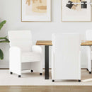 vidaXL Kerekes Étkező Székek 2 pcs Fehér 58 x 65 x 98 cm Műbőr