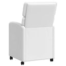 vidaXL Kerekes Étkező Székek 2 pcs Fehér 58 x 65 x 98 cm Műbőr
